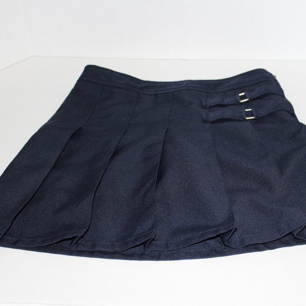 French Toast Pleated Navy Skort